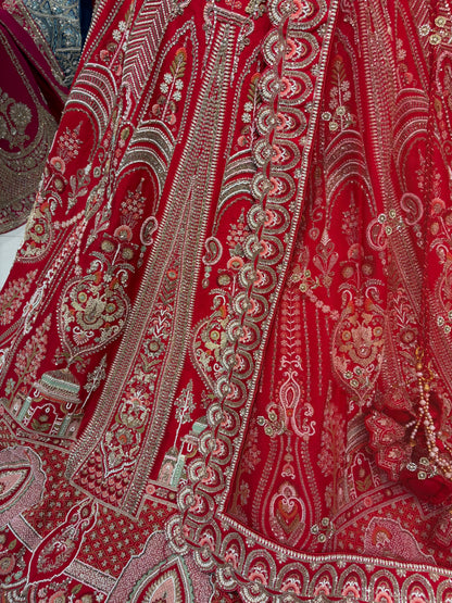 Red Bridal Lehenga