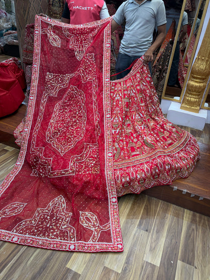 Rani Pink Peacock Designer Bridal Lehenga - Shopping World