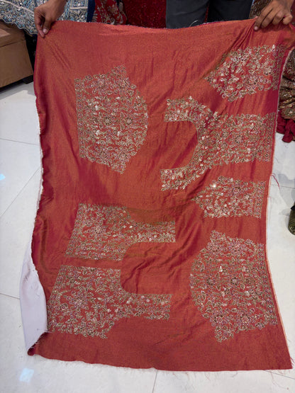 Maroon long peplum Farshi Gaharara Dress Special