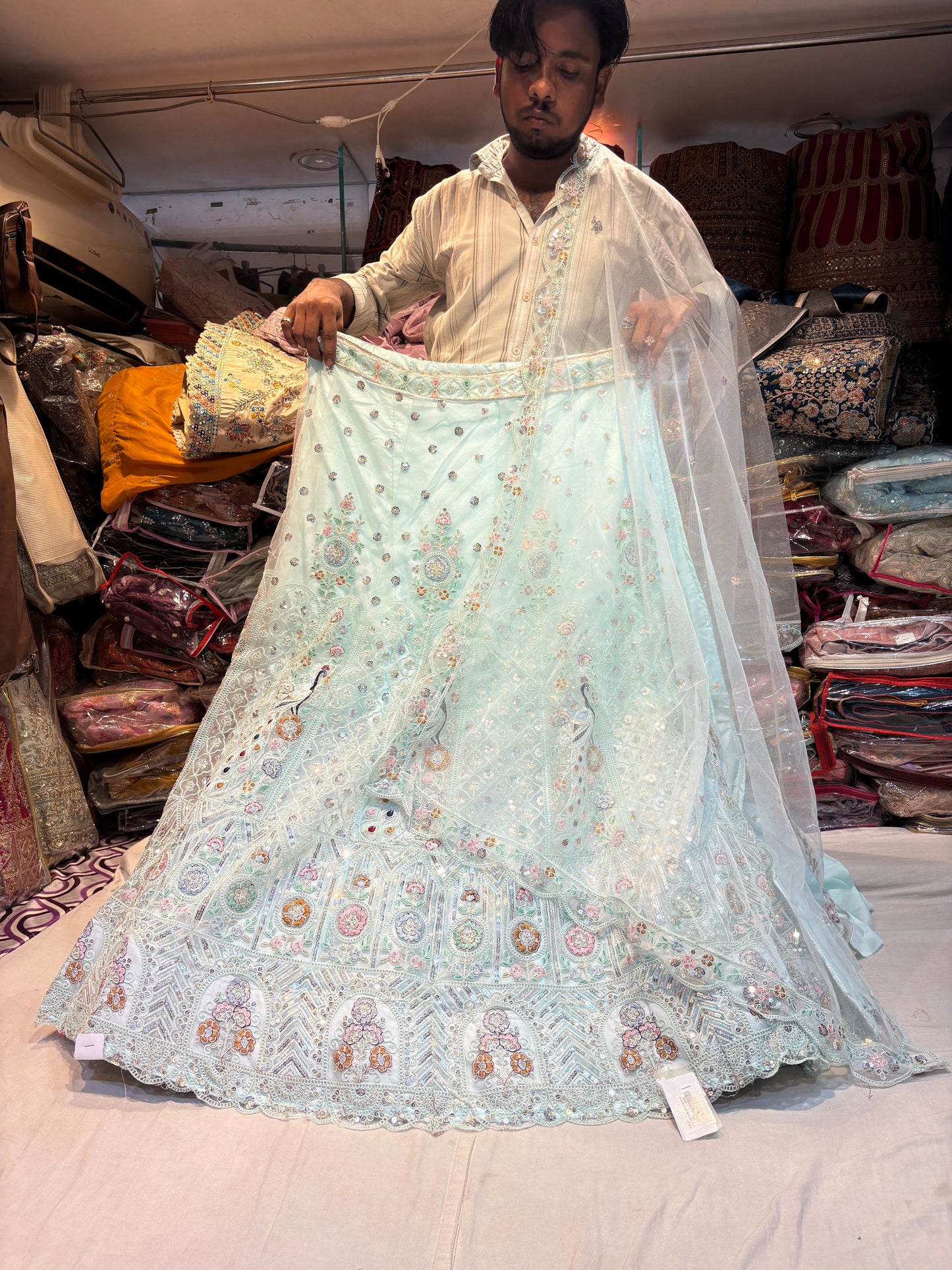 Gorgeous sky blue Lehenga