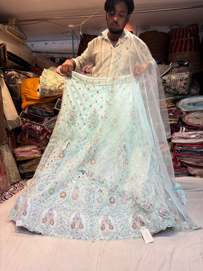 Gorgeous sky blue Lehenga