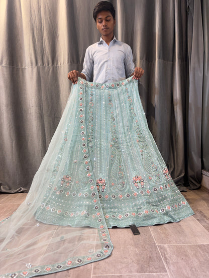 Fair sky blue Lehenga