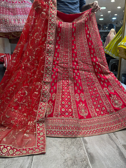 Beautiful red bridal lehenga
