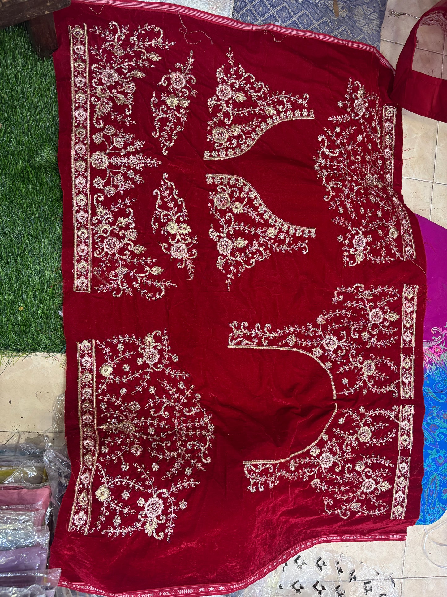 Lavishing red Doli barat ball bridal Lehenga
