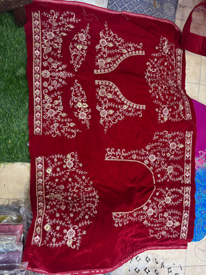 Lavishing red Doli barat ball bridal Lehenga