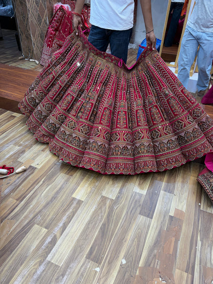Rani Pink Ball Bridal Lehenga