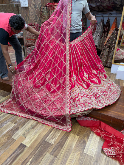 Rani Pink Designer Bridal Lehenga - Shopping World