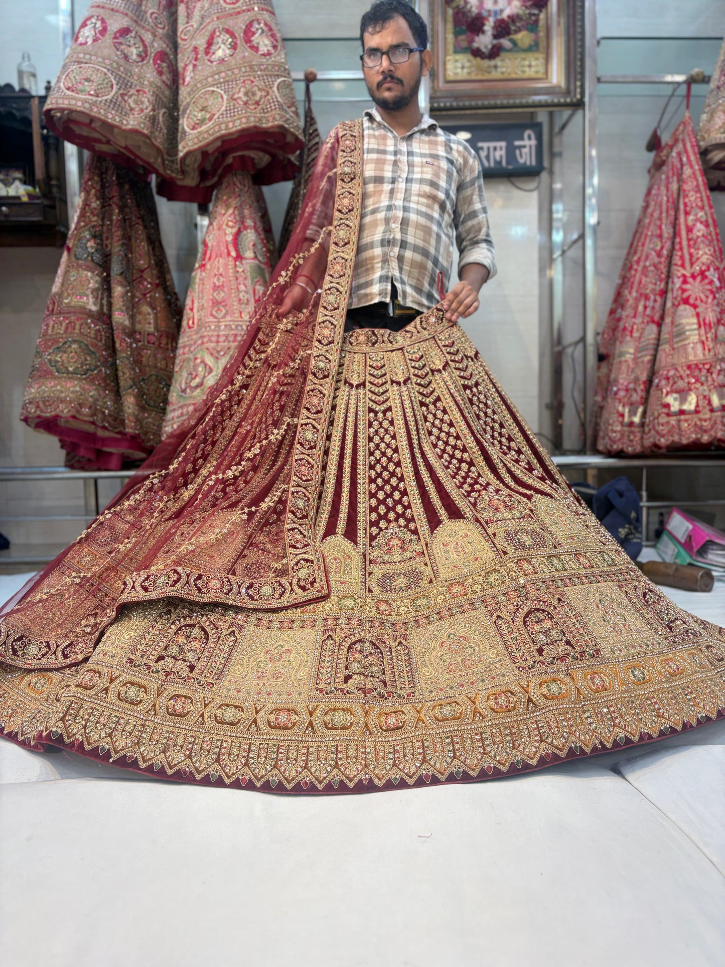Amazing maroon bridal Lehenga