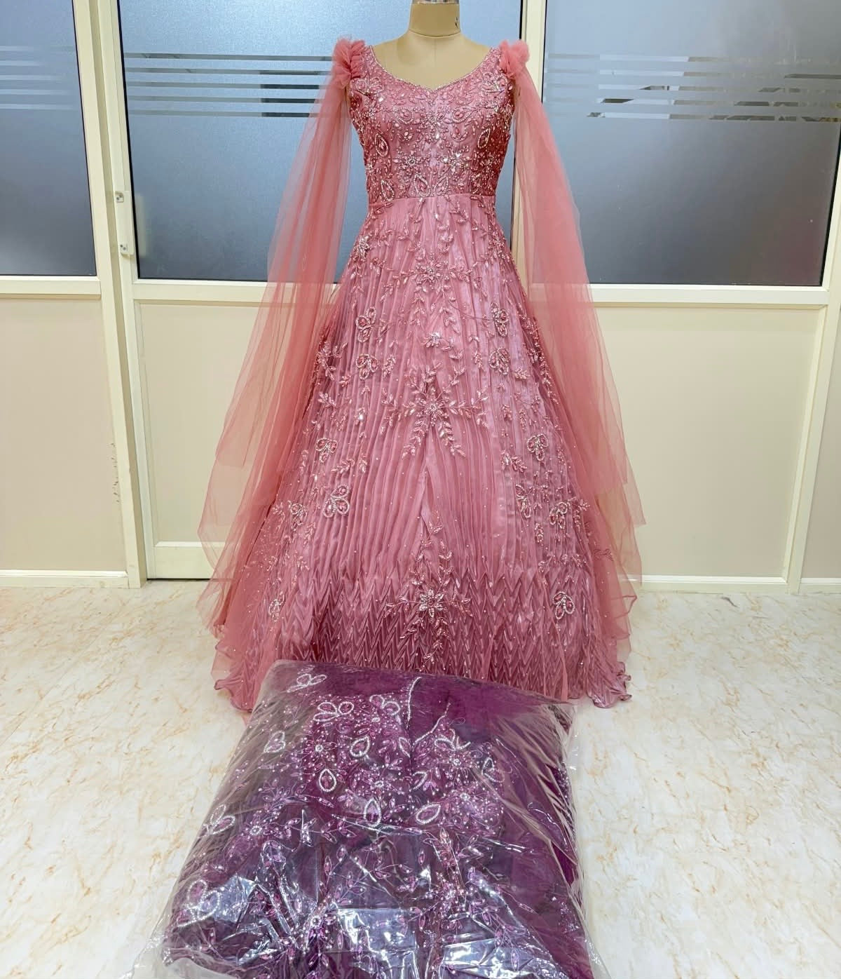 Pink purple gown
