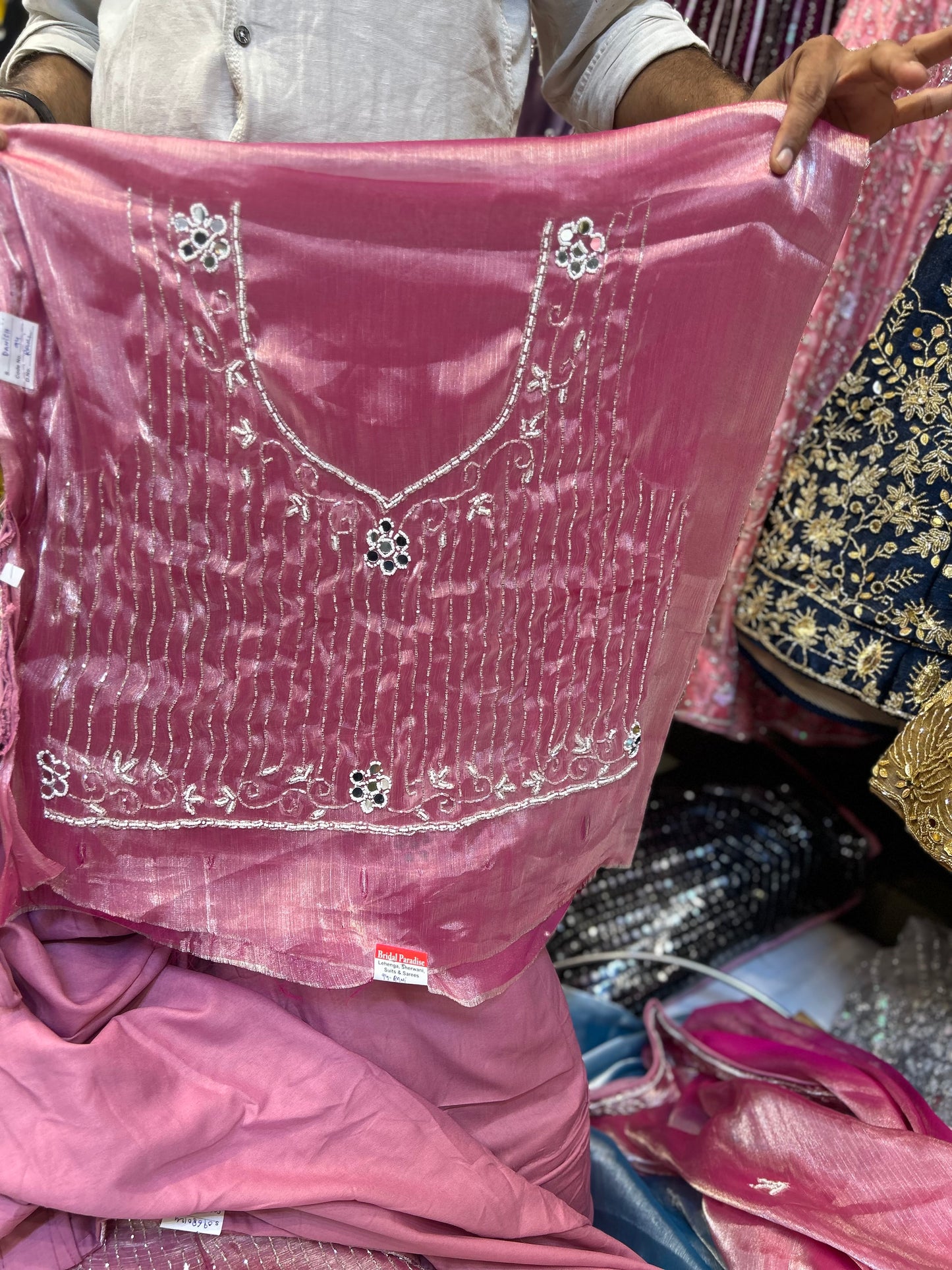 Eye catching baby pink lehenga