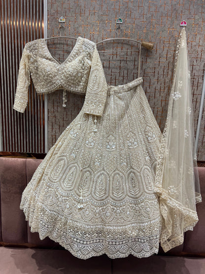 Golden Designer Crop Top Lehenga