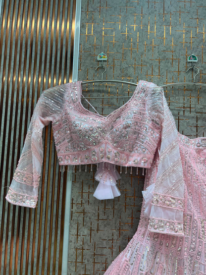 Golden Fish Cut Crop Top Lehenga - Shopping World