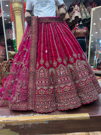 Stunning Rani pink Ball bridal Lehenga