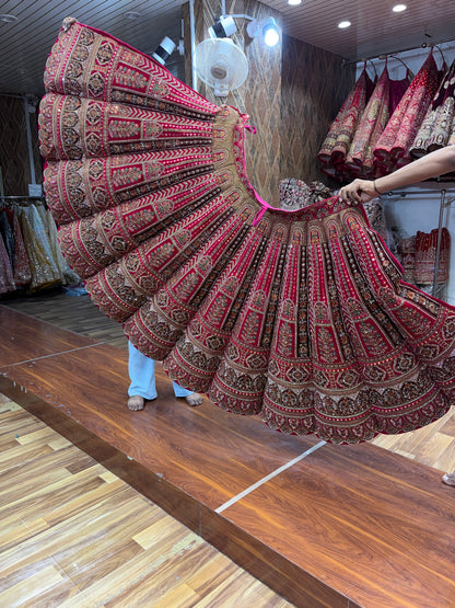 Rani Pink Ball Bridal Lehenga