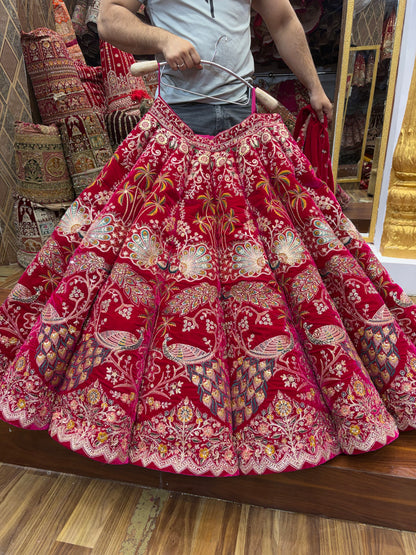 Red Ball Bridal Lehenga