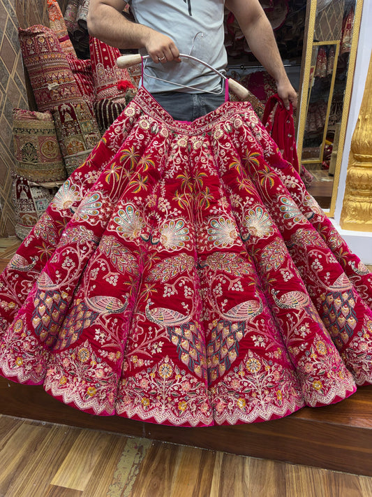 Red Ball Bridal Lehenga
