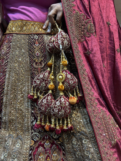 Beautiful maroon heavy bridal Lehenga