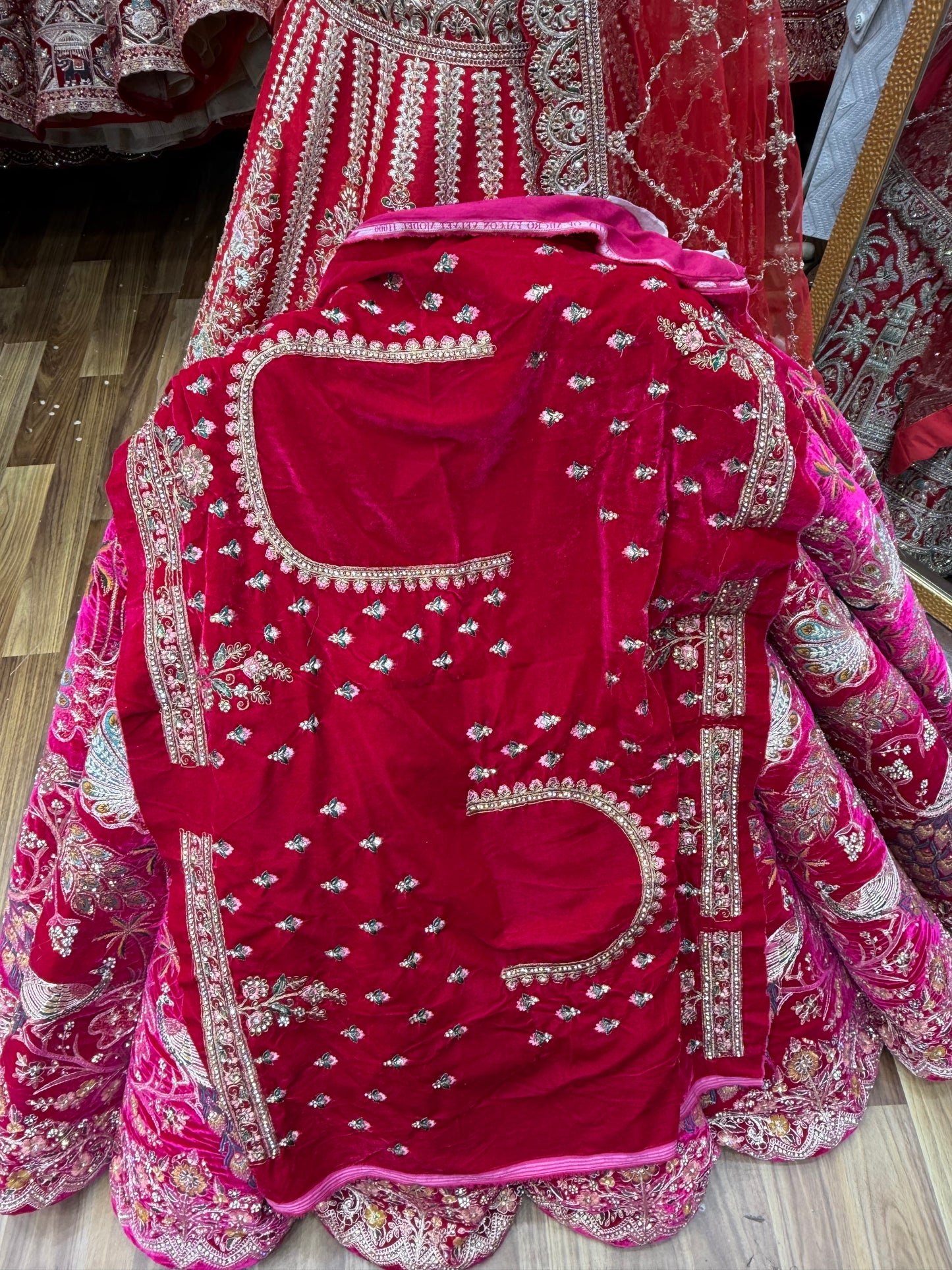 Red Ball Bridal Lehenga