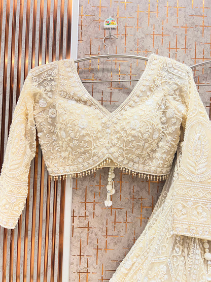 Golden Designer Crop Top Lehenga