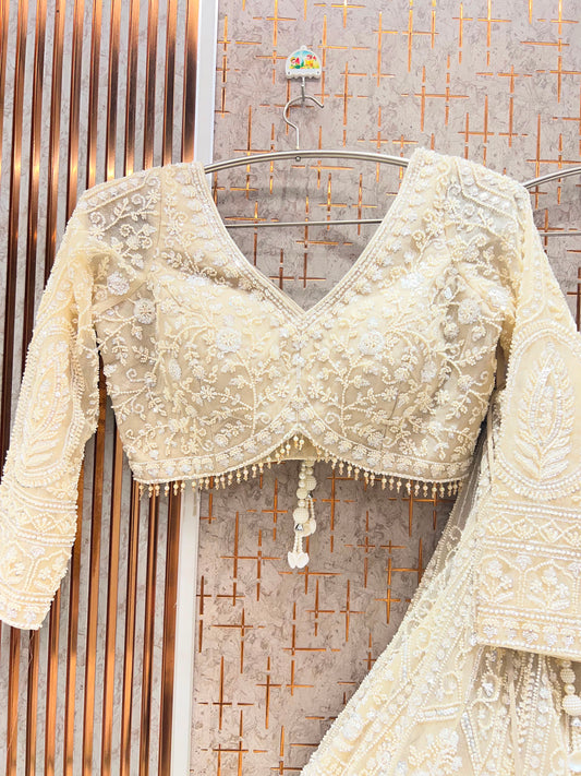 Golden Designer Crop Top Lehenga