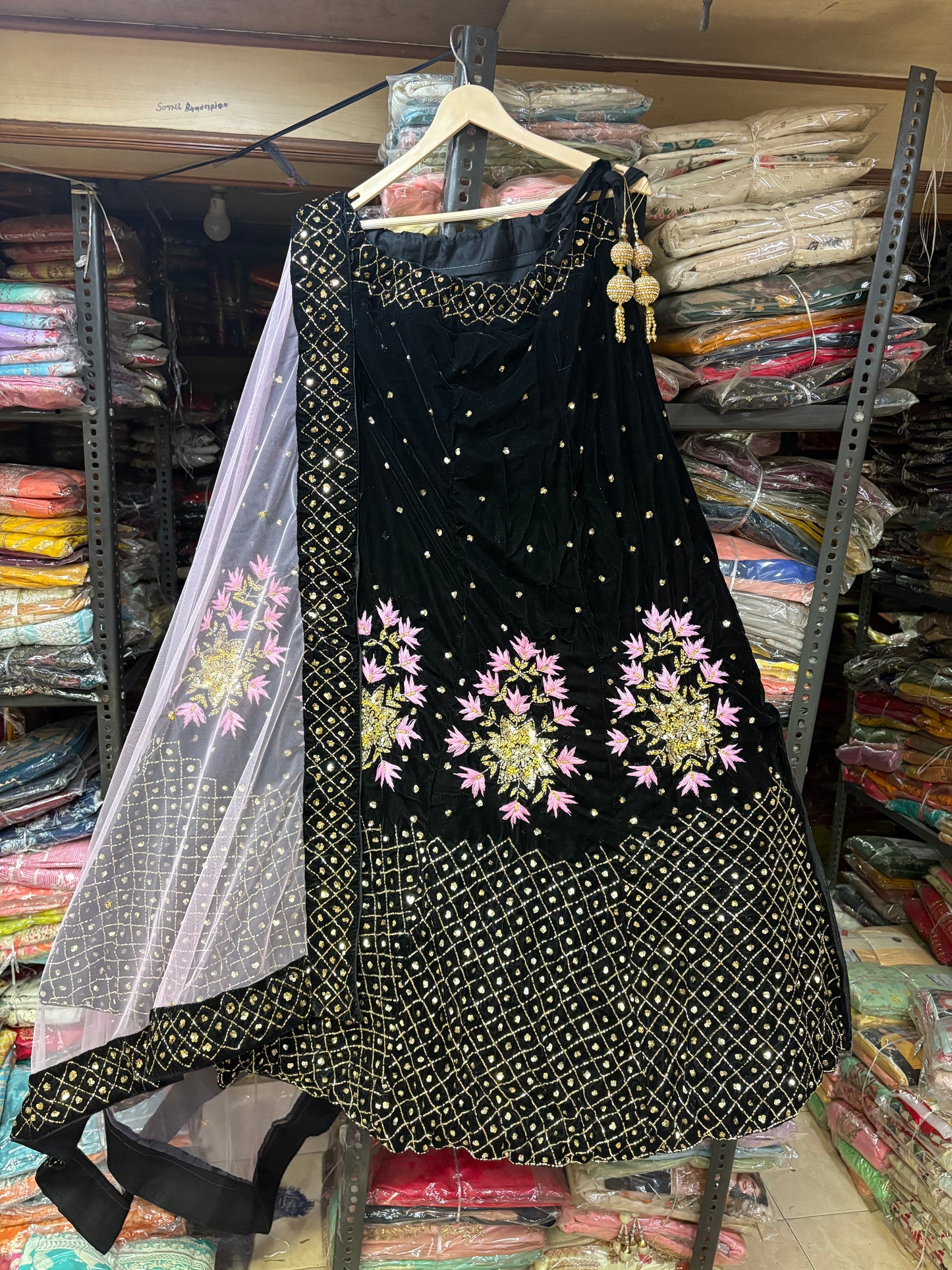 Beautiful Z Black Trendy Lehenga