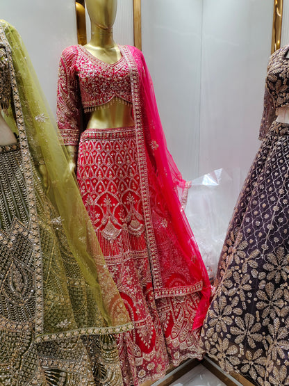 Amazing purple Crop top Lehenga