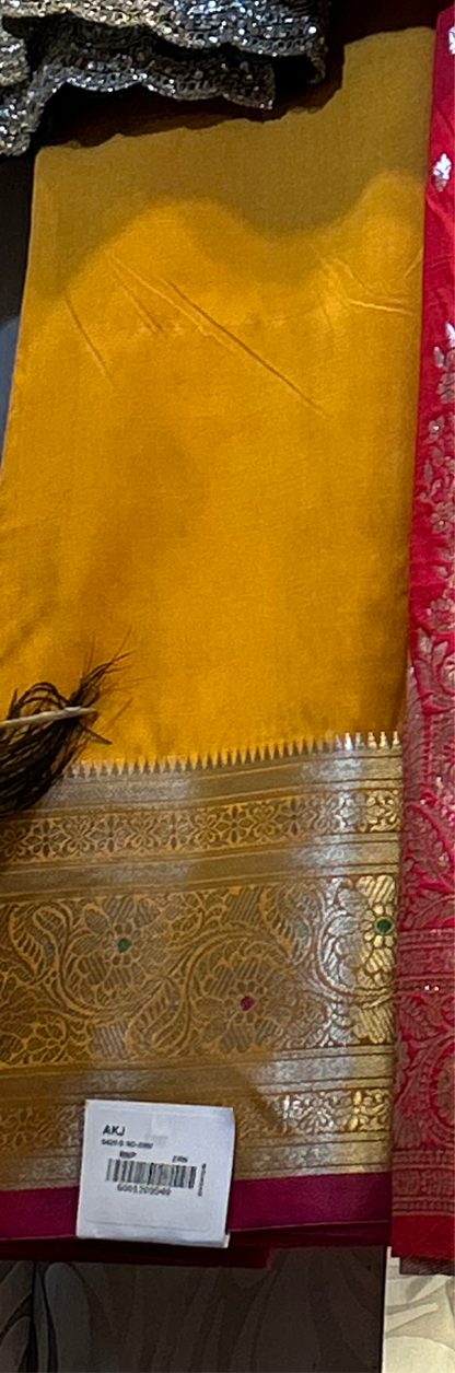 Fantastic yellow Saree