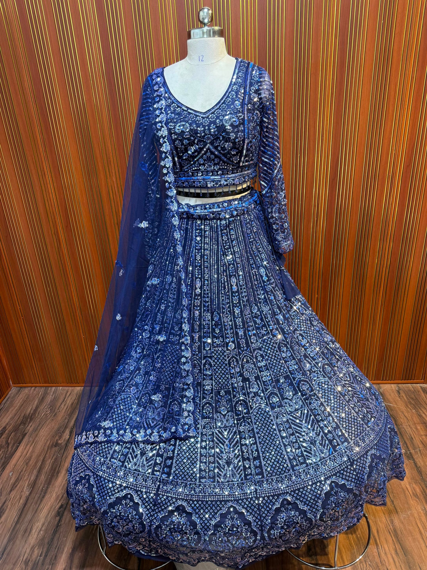 Pink crop top Lehenga