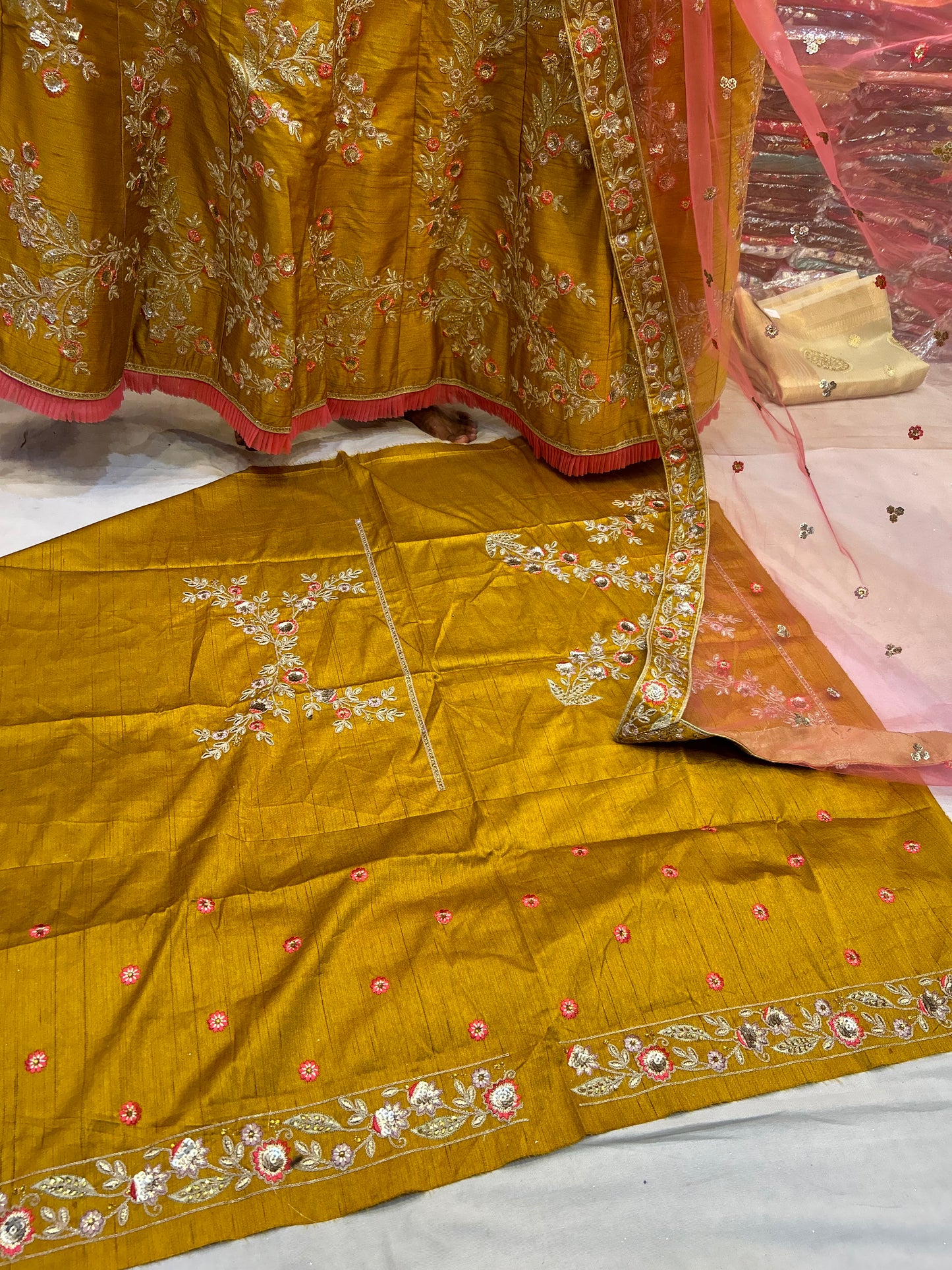 Haldi mehendi lehenga