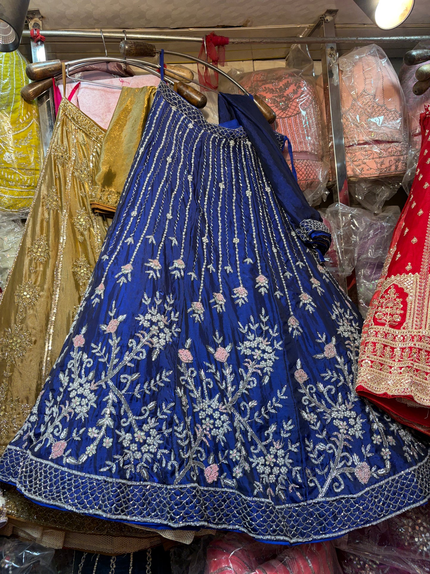 Navy Blue Designer Lehenga