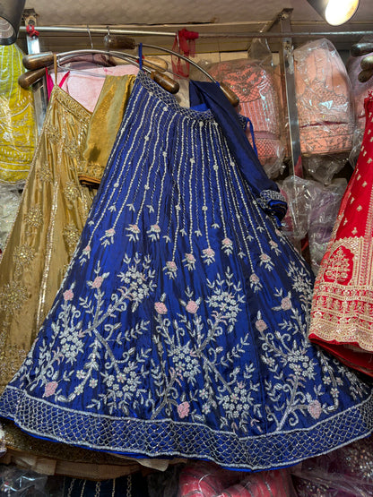 Navy Blue Designer Lehenga