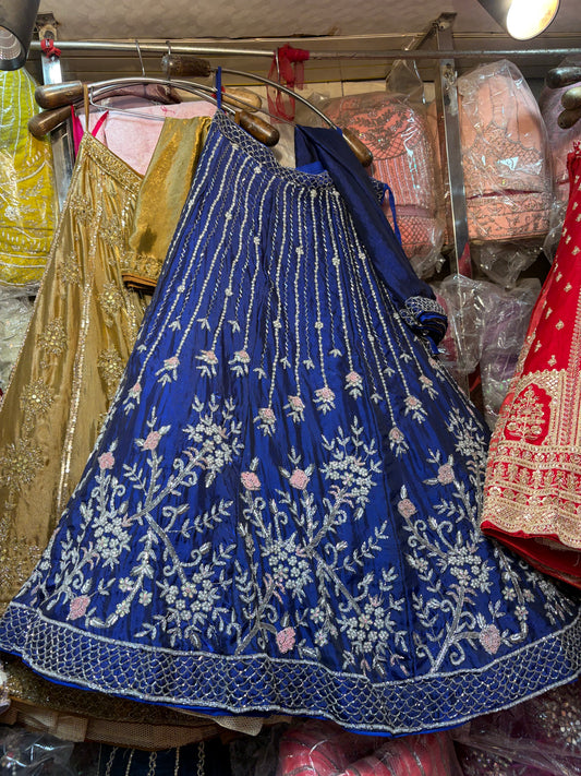 Navy Blue Designer Lehenga