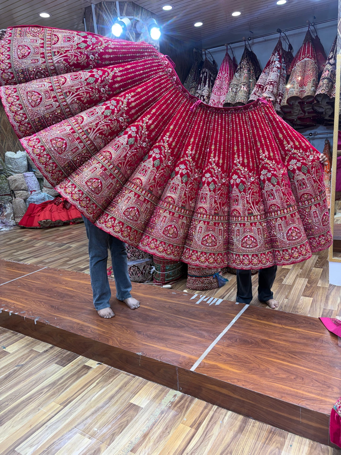 Red Ball Bridal Lehenga
