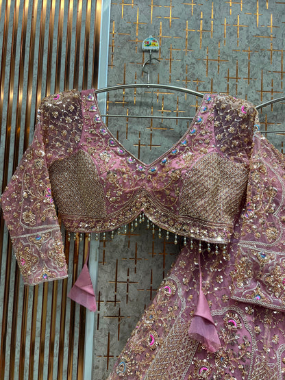Golden Crop Top Lehenga