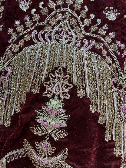 Khoobsurat maroon doli barat bridal lehenga❤️