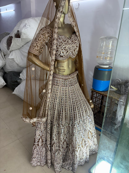 Charming mustard Crop Top Lehenga