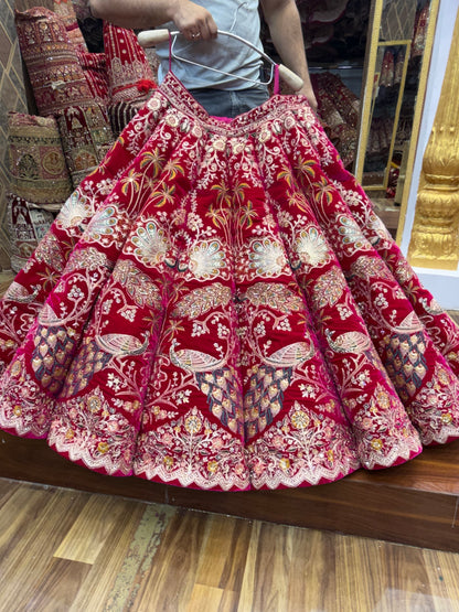 Red Ball Bridal Lehenga
