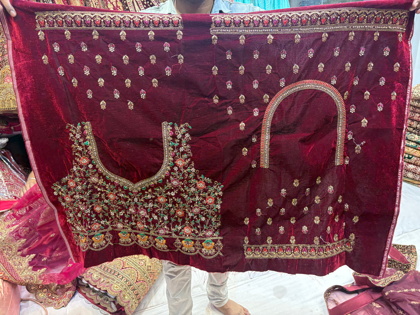 Astonishing maroon bridal Lehenga