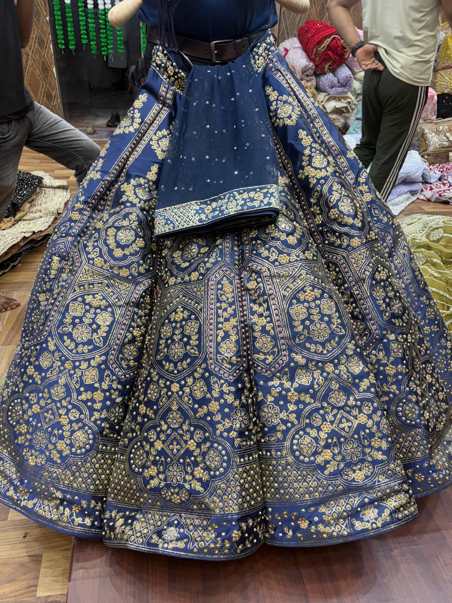 Attractive Dark blue ball Lehenga