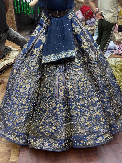 Attractive Dark blue ball Lehenga