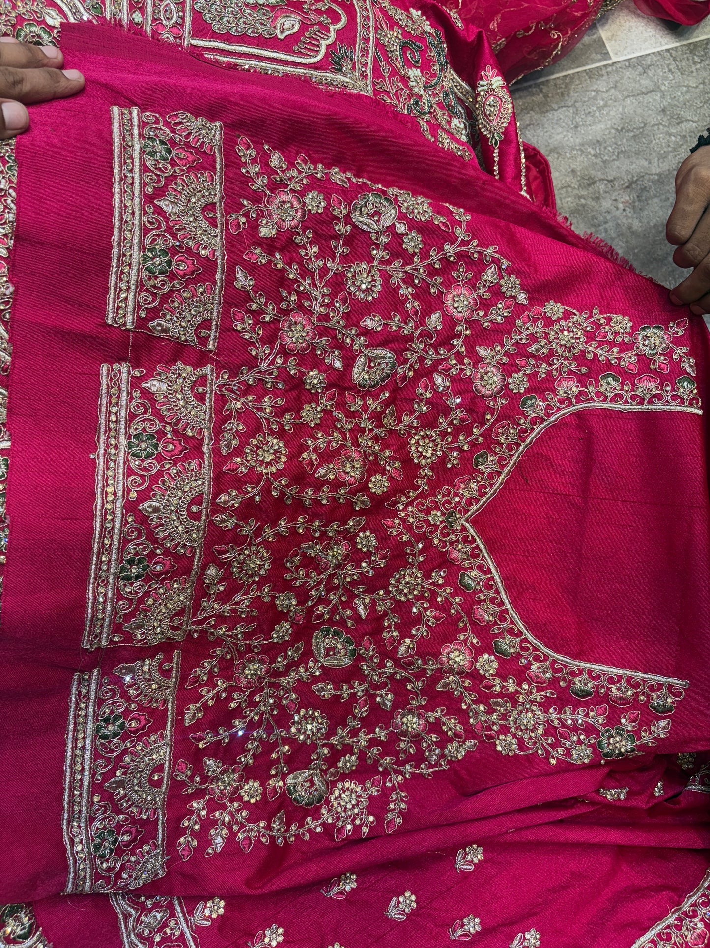 Lavishing Rani pink peacock bridal Lehenga