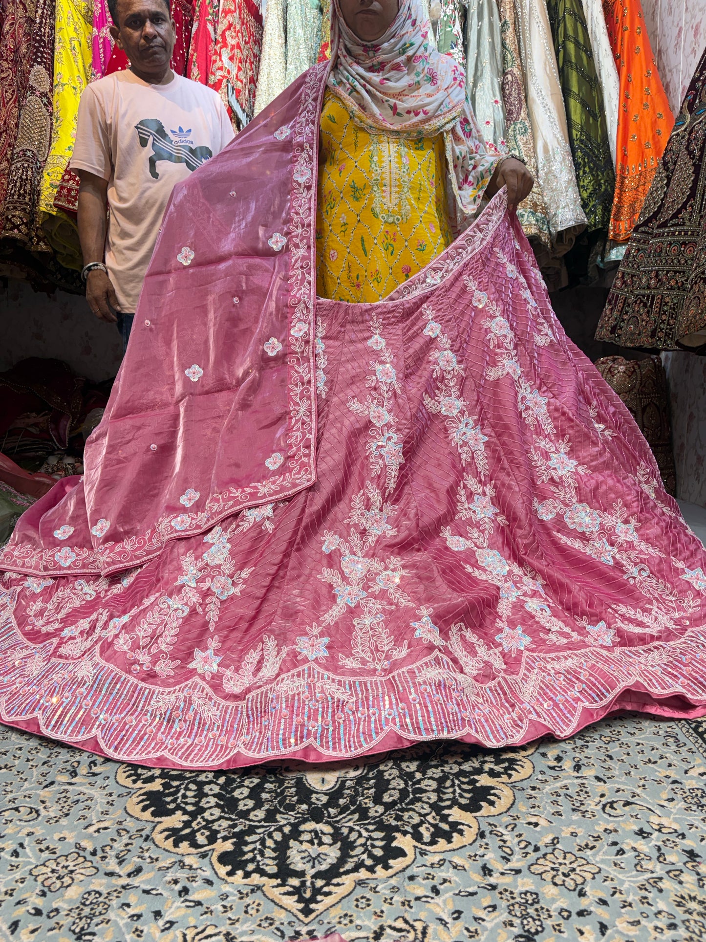 Charming Floral pink Lehenga