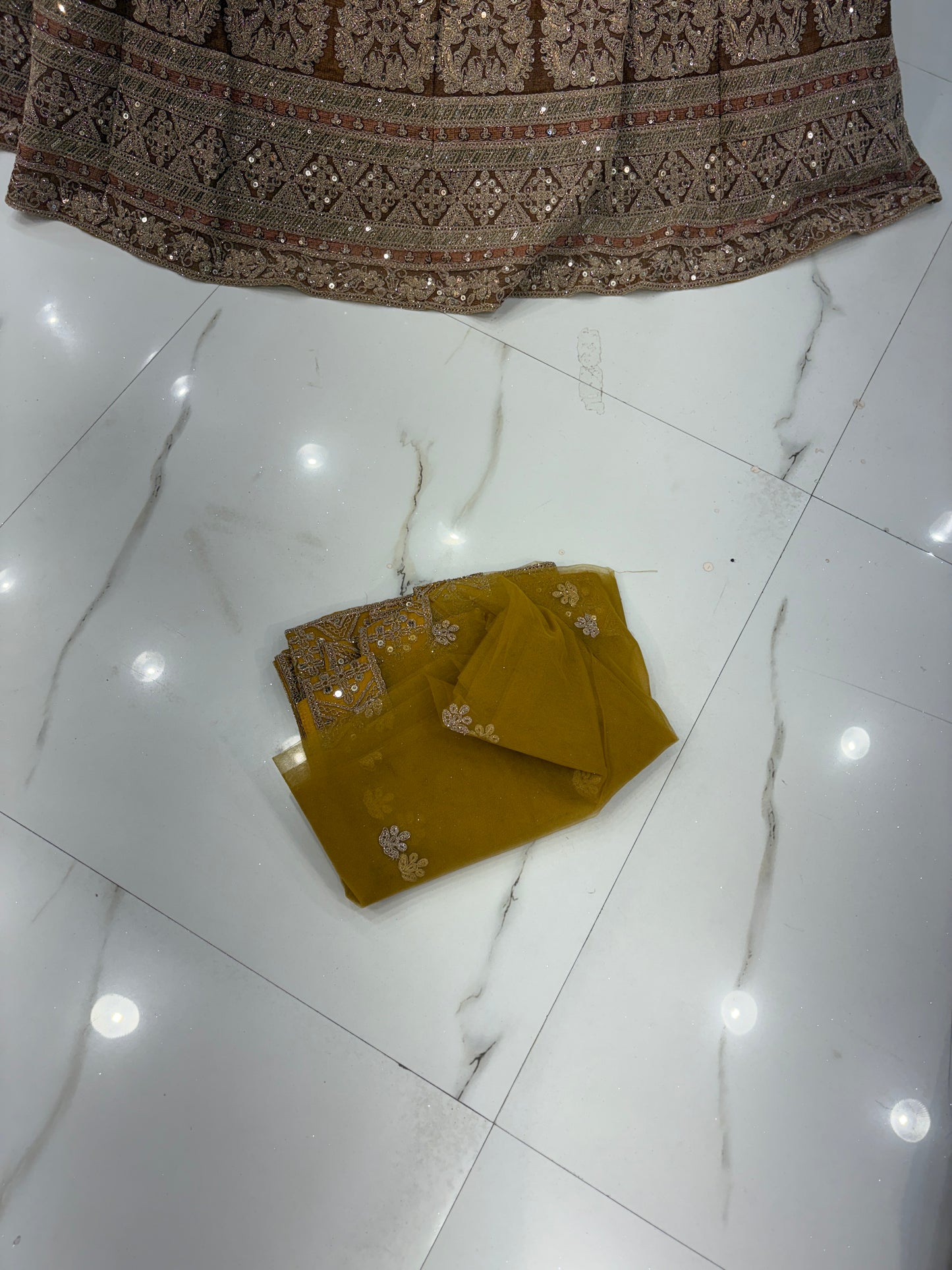 Something Different maroon peach Double Duptta Lehenga Happy Customer