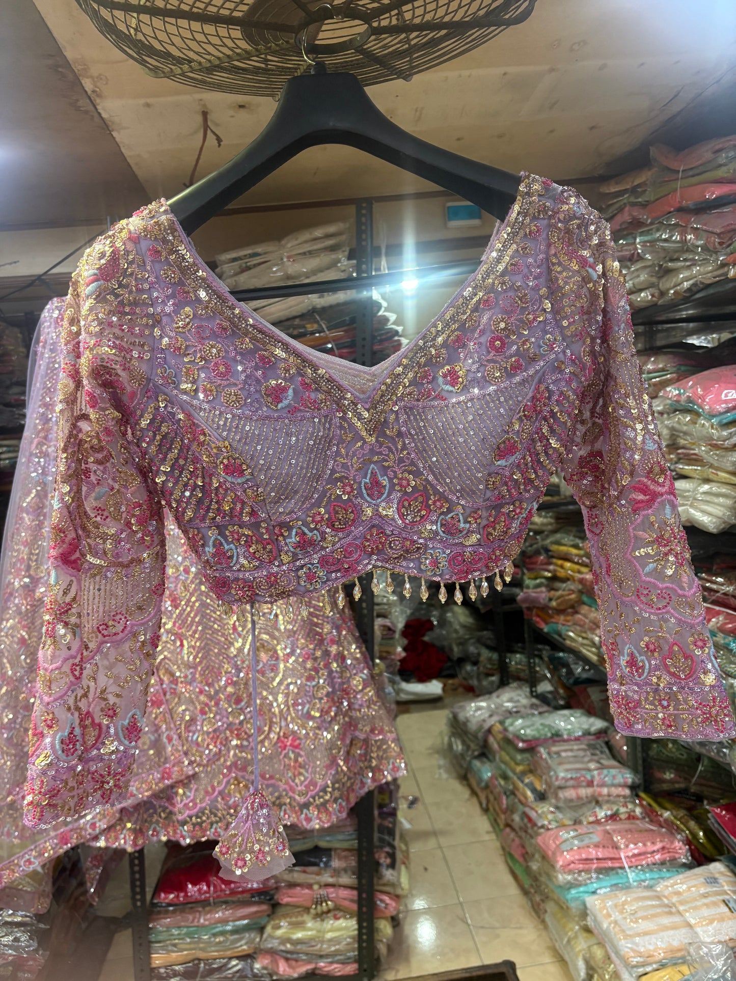 Beautiful pink Crop Top Lehenga