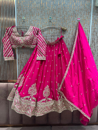 Maroon On Maroon Crop Top Lehenga