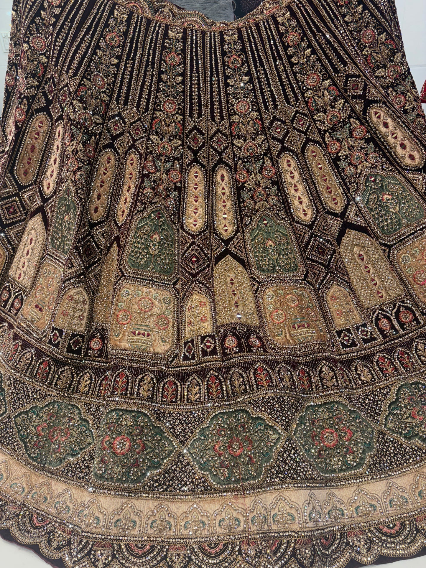 Royal maroon bridal Lehenga happy customer