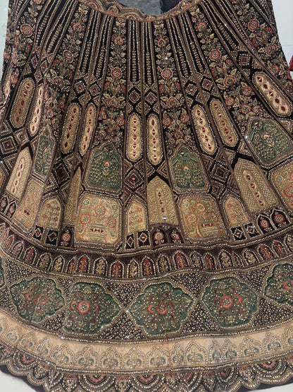 Royal maroon bridal Lehenga happy customer