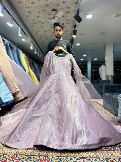 Gorgeous pink gown big flair