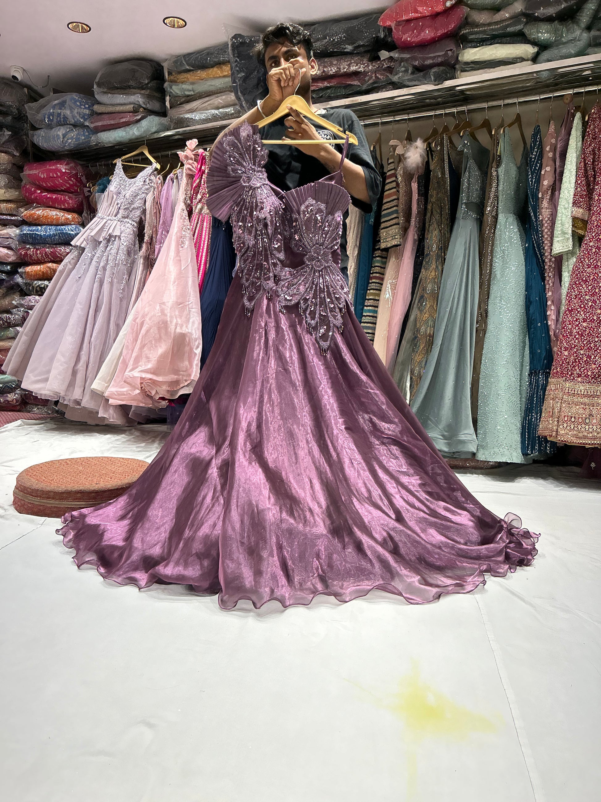 Wine butterfly Gown - Main Image