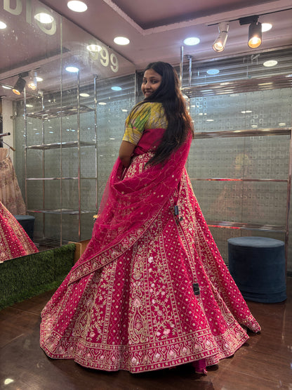 Astonishing red bridal Lehenga